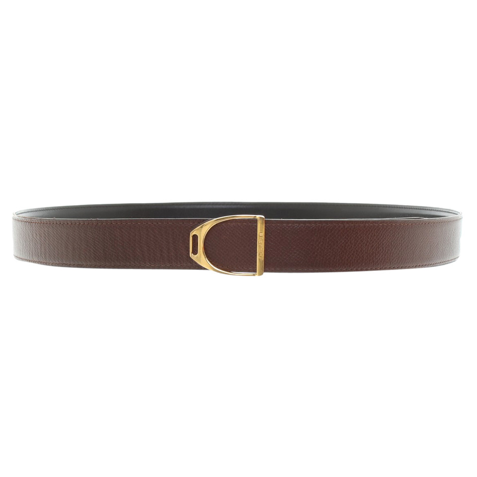 Hermès Leather belt in brown