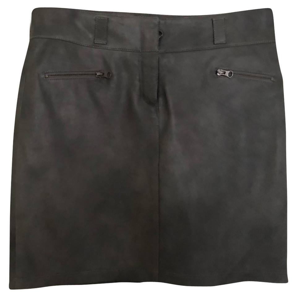 Marc Cain Skirt Leather in Grey