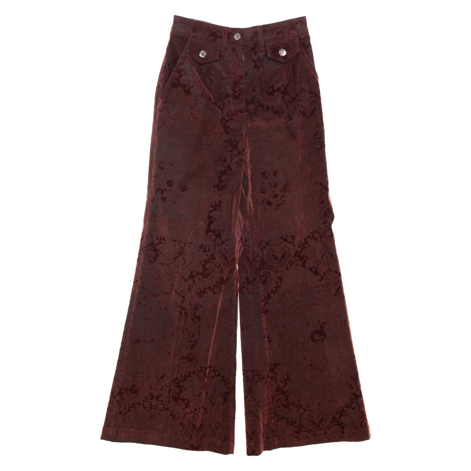 Dolce & Gabbana Paire de Pantalon en Coton en Bordeaux