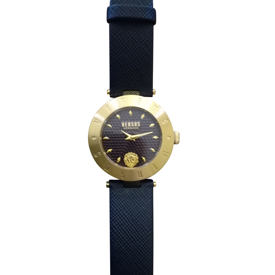 Versace Horloge Staal in Blauw
