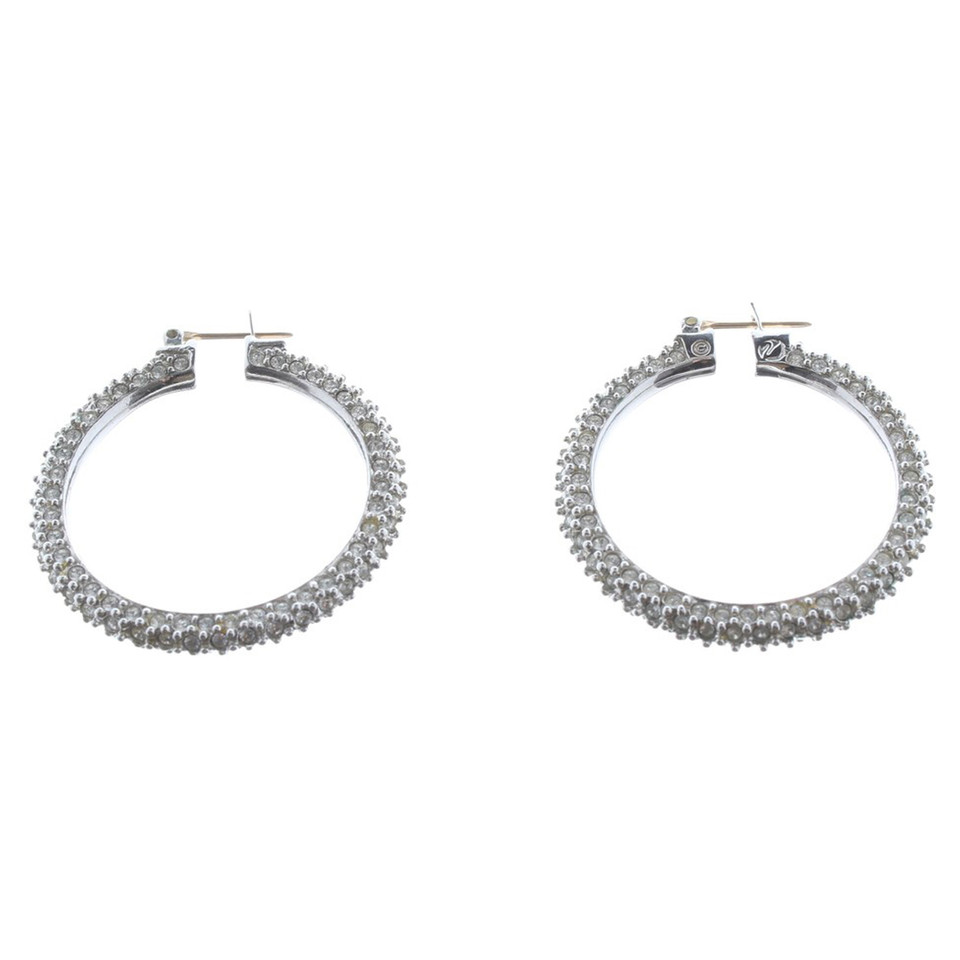 Swarovski Zilver hoop earrings