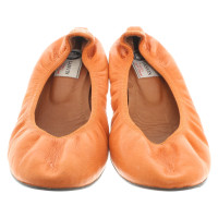 Lanvin Slippers/Ballerina's Leer in Oranje