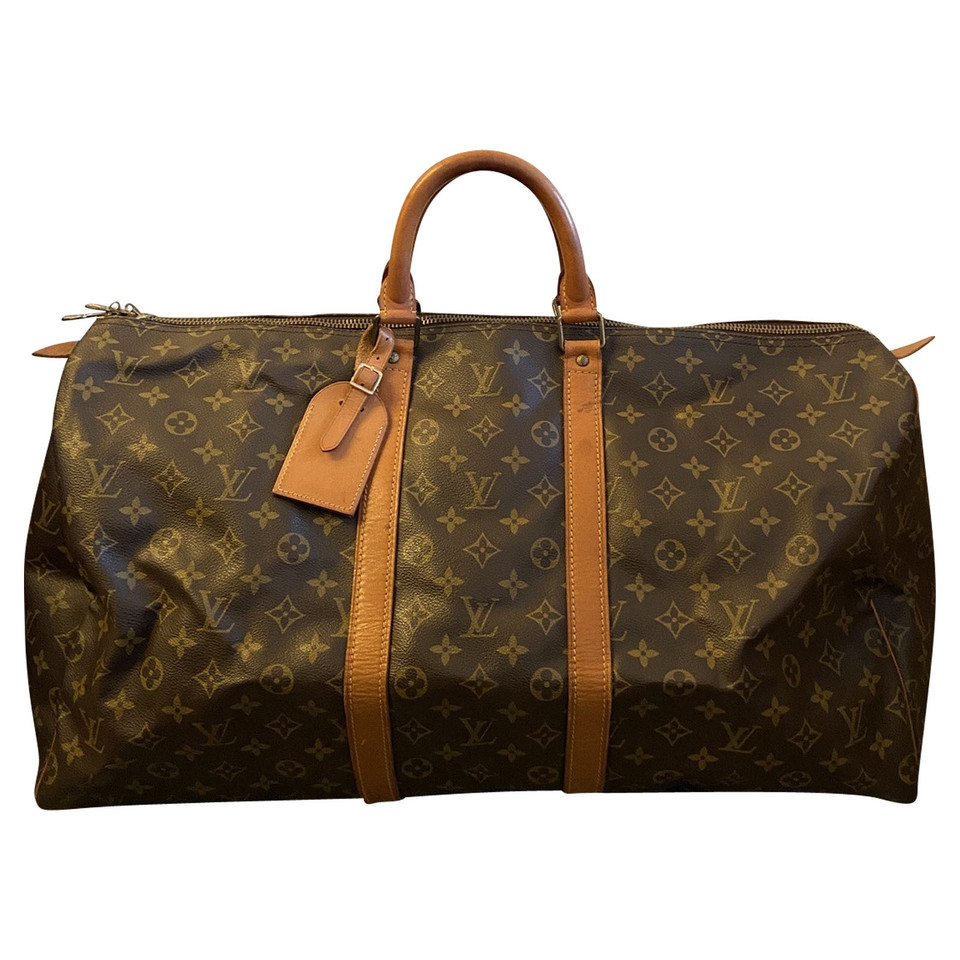 Louis Vuitton Keepall 55 aus Canvas in Braun