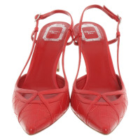 Christian Dior Pumps/Peeptoes Leather in Red