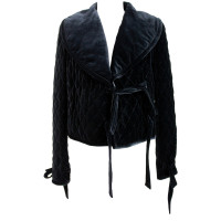 Blumarine Giacca/Cappotto in Seta in Nero