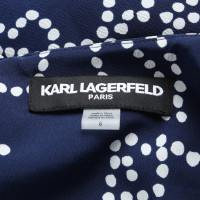 Karl Lagerfeld Kleid in Blau/Weiß