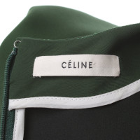 Céline Kleid in Grün/Cremeweiß