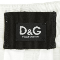 D&G 3/4 broek in White