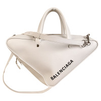 Balenciaga Triangle Duffle Bag Leather in White