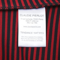 Claudie Pierlot Gestreepte jurk in rood / zwart