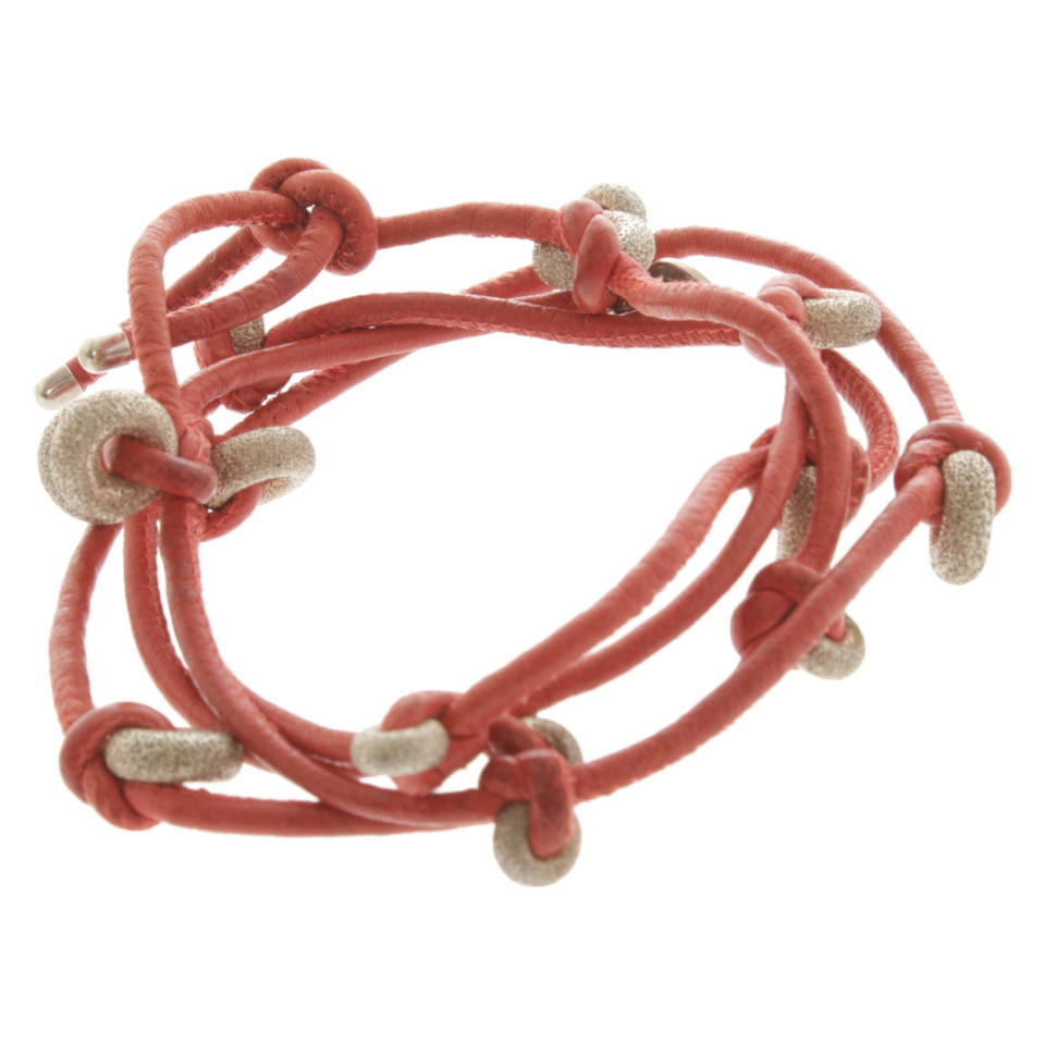 Marjana Von Berlepsch Bangles / bracelet made of leather in red