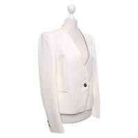 Salvatore Ferragamo Blazer aus Baumwolle in Creme