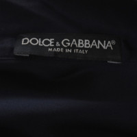 Dolce & Gabbana Donker blauwe zijde blouse