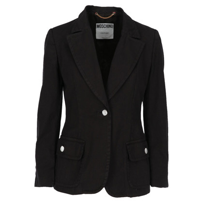 Moschino Jacke/Mantel aus Baumwolle in Schwarz