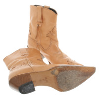 Ermanno Scervino Bottines en Cuir en Beige