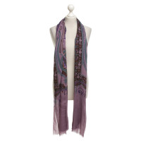 Etro Scarf in lilac with motif print