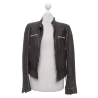 Vent Couvert Leather jacket in olive green