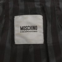 Moschino Veste en cuir noir