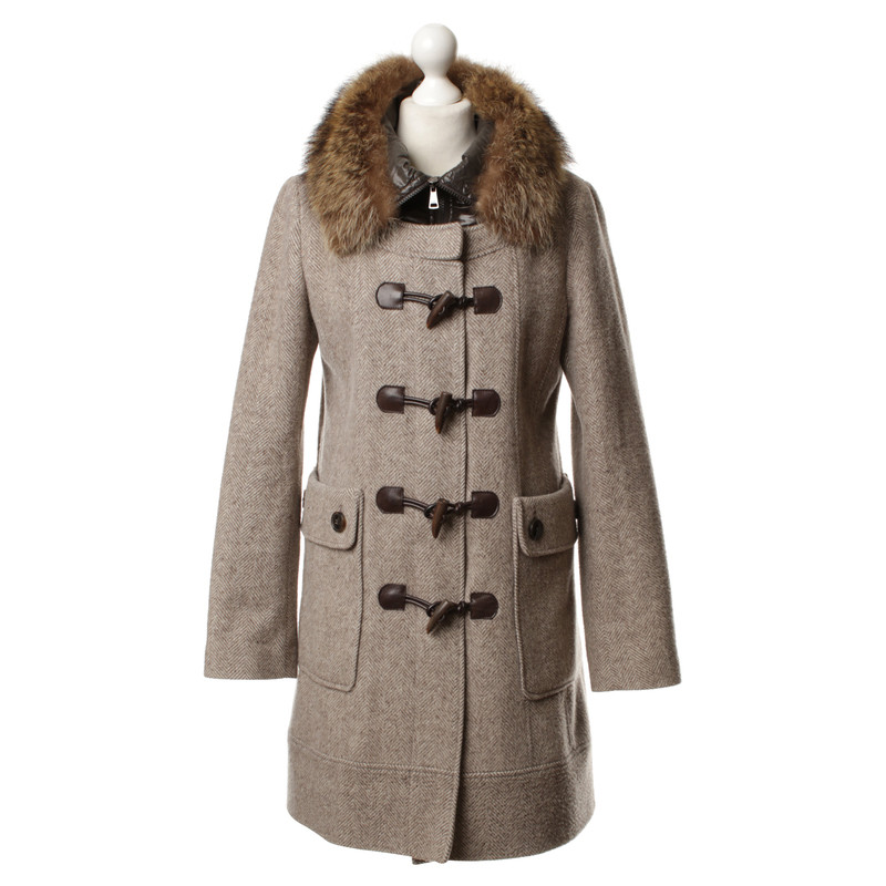 Mabrun Mantel mit Fellkragen