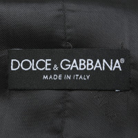 Dolce & Gabbana abito gessato in antracite / rosso