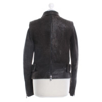 Maison Martin Margiela For H&M Leather jacket in brown