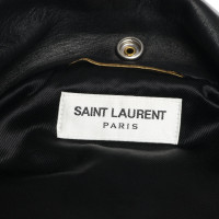 Saint Laurent Giacca di pelle nera