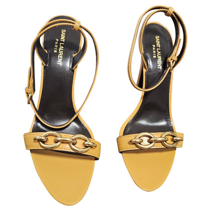 Saint Laurent Sandals Leather in Yellow