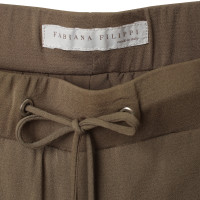 Fabiana Filippi Silk pants in olive