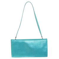 Coccinelle clutch in turquoise