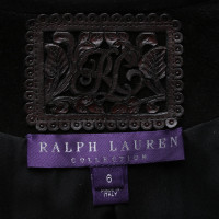 Ralph Lauren Black Label Blazer Suède in Bruin