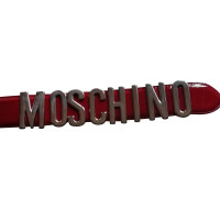 Moschino Rode laklederen riem