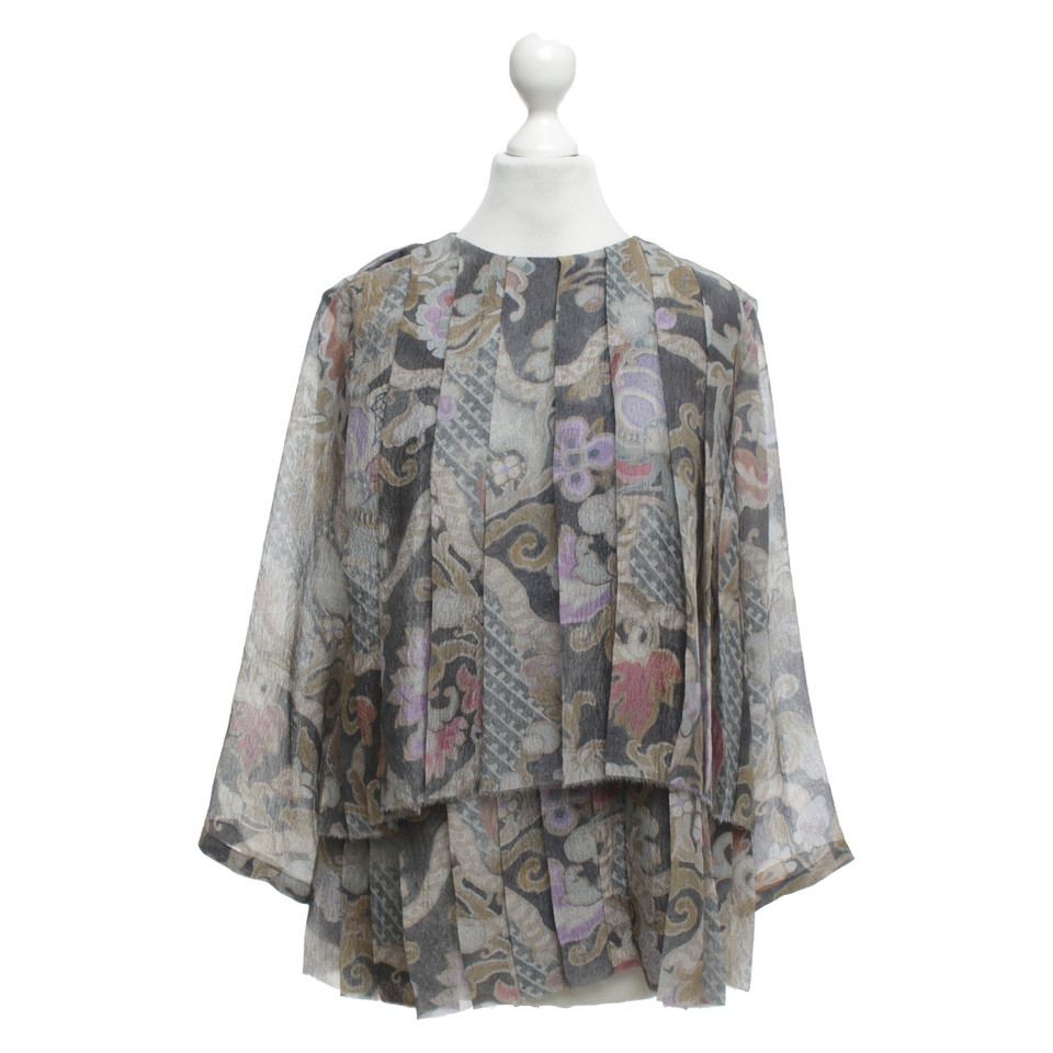 Dries Van Noten Zijden blouse met patroon