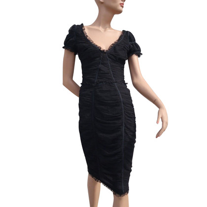 Dolce & Gabbana Cotton /Silk Stretch Tulle Dress