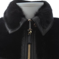 Gucci Leather jacket with mink fur trim
