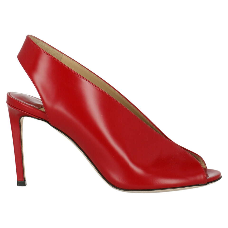 Jimmy Choo Pumps/Peeptoes aus Leder in Rot