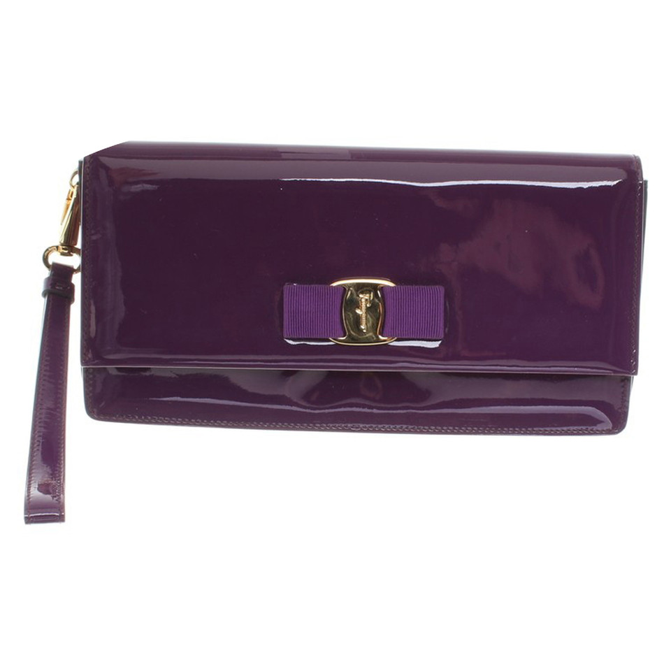 Salvatore Ferragamo clutch in violet