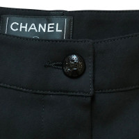 Chanel Paire de Pantalon en Soie en Noir