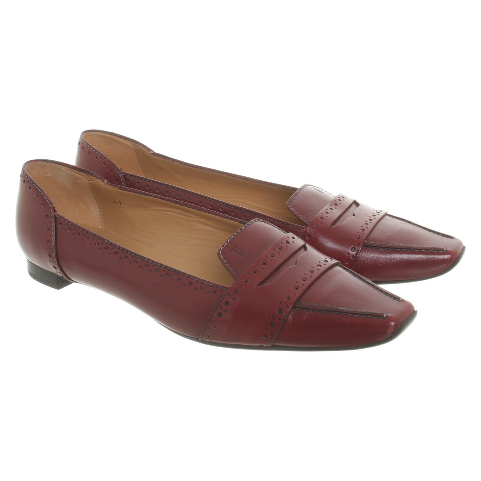 Tod's Loafers in Bordeaux