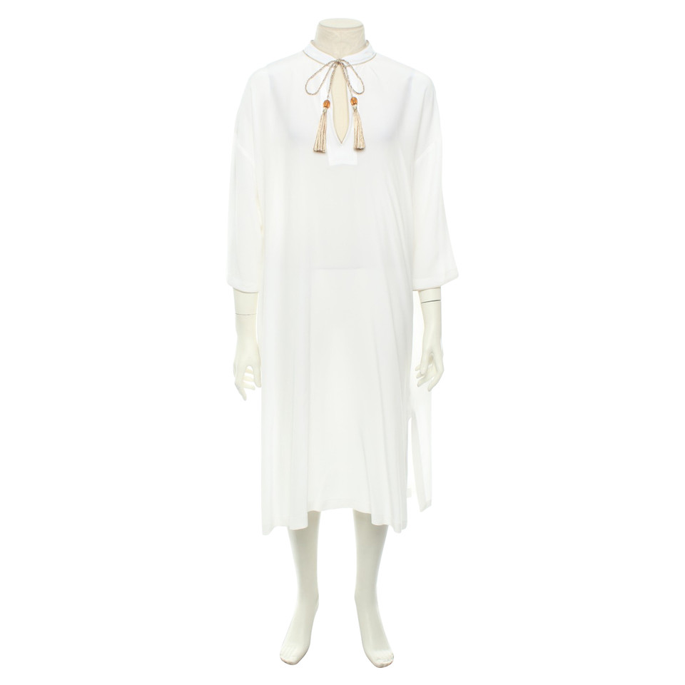 Max Mara Kleid aus Seide in Weiß