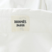 Hermès Kleid aus Baumwolle in Weiß