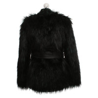 Balmain X H&M Faux fur jacket with leather details