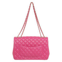 Chanel Classic Flap Bag en Cuir en Rose/pink