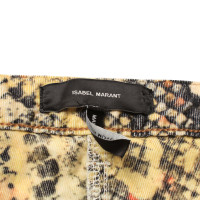 Isabel Marant Corduroy trousers with print