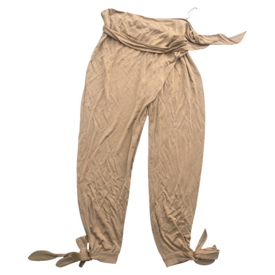 Ralph Lauren Paire de Pantalon en Viscose en Beige