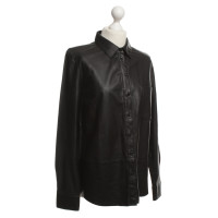 Set Leather blouse in black