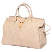 Yves Saint Laurent Handtas Leer in Beige