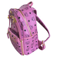 Mcm Backpack Canvas in Pink