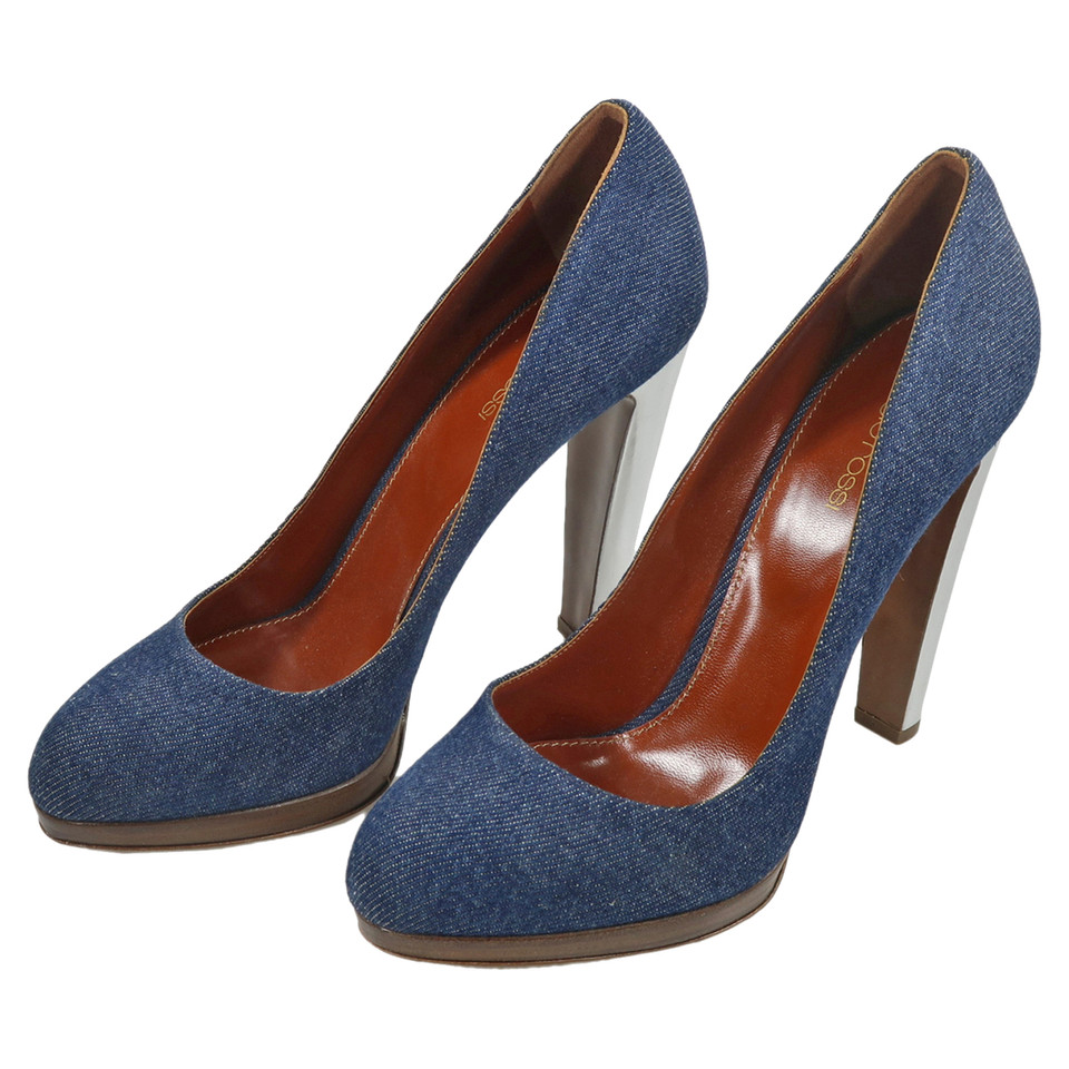 Sergio Rossi Pumps/Peeptoes Jeans fabric in Blue