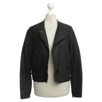 Acne Leather jacket with quilted details