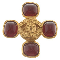 Chanel Gold logo brooch